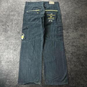 Vintage Red Ape Y2K Cargo Jeans Men’s 38 Baggy Wide Leg Embroidered